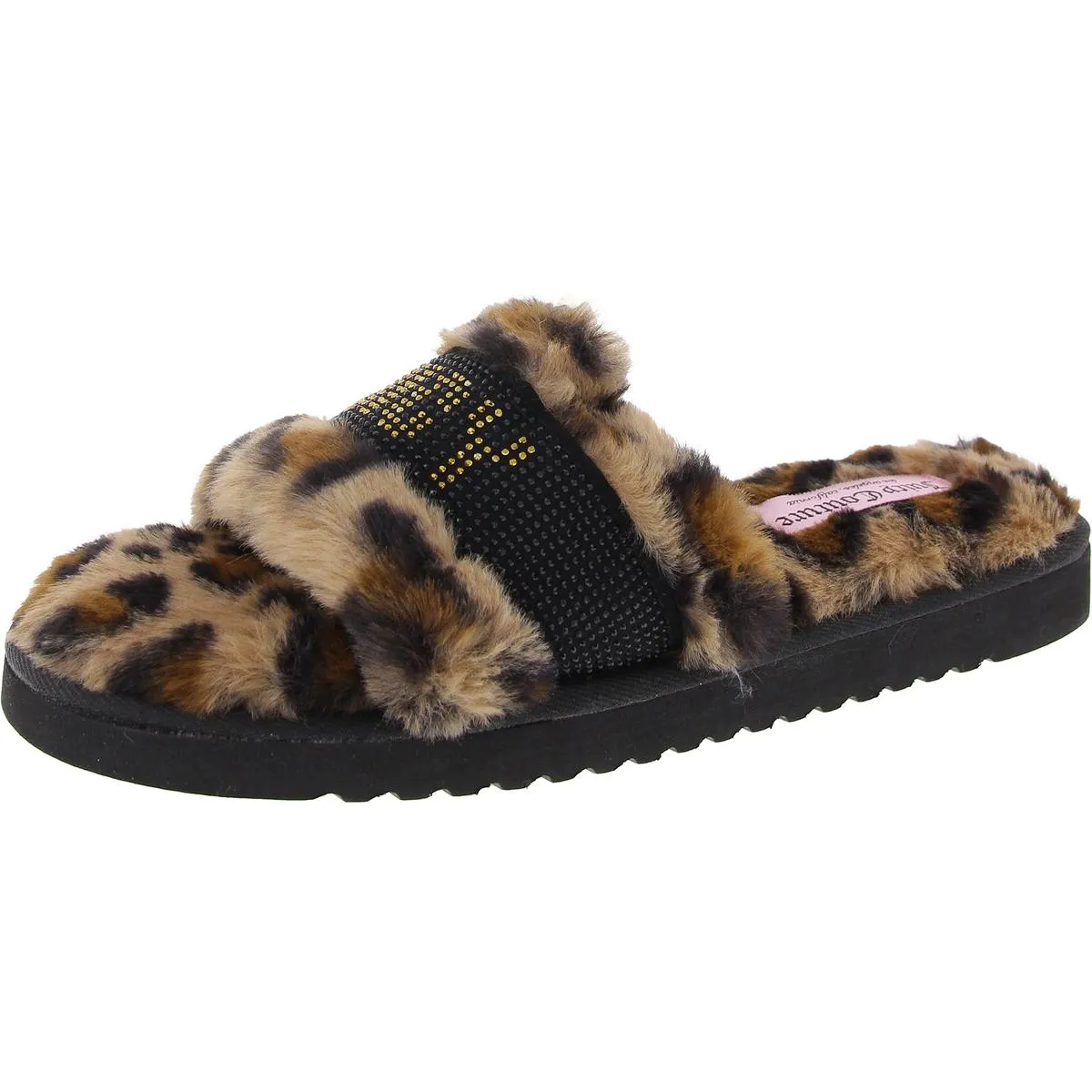 Halo Womens Rhinestone Comfy Slide Slippers