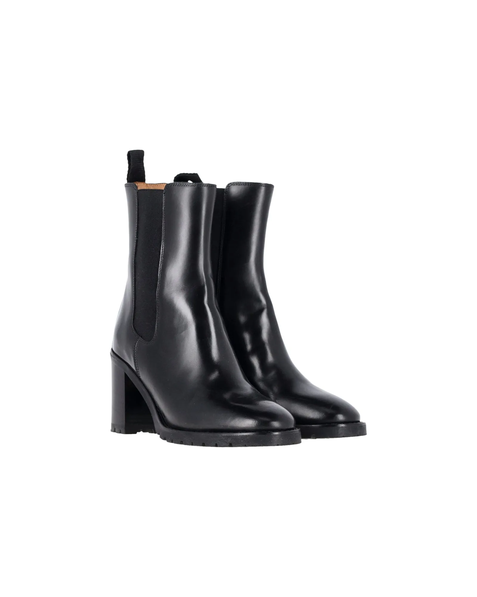 Isabel Marant Deline Ankle Boots in Black Leather