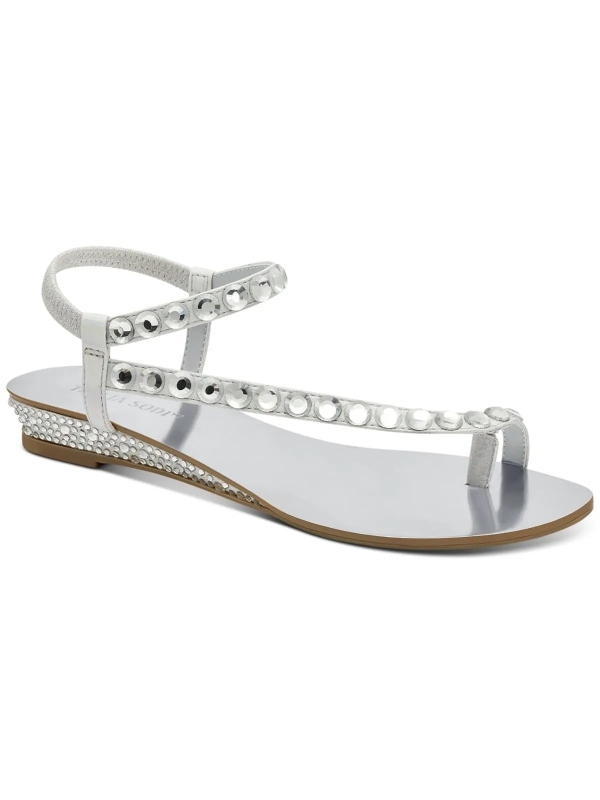 Izabel Womens Open Toe Slip On Wedge Sandals