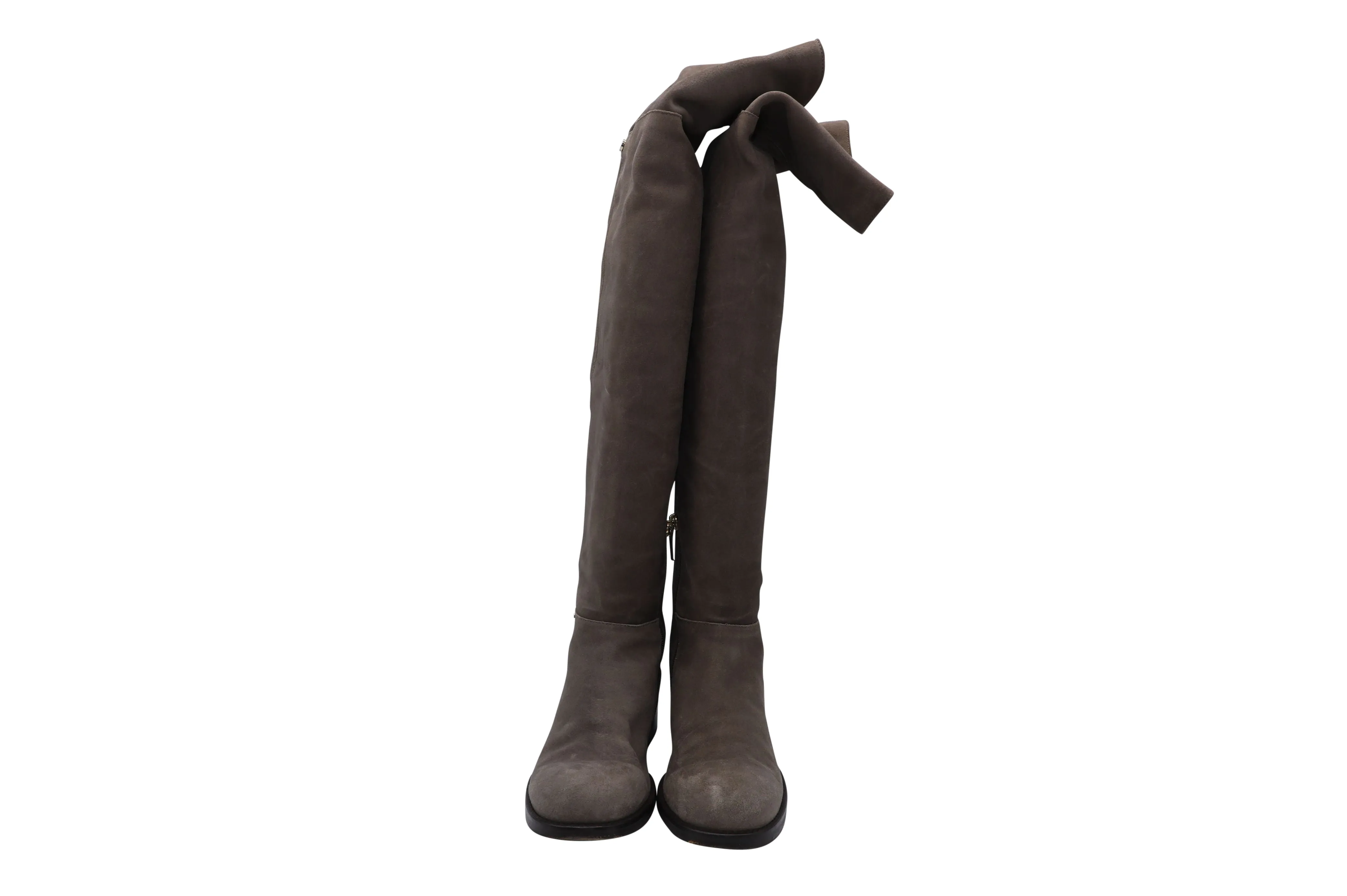 Jimmy Choo Knee-Length Boots in Brown Suede