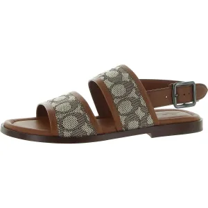 JLN Sig Two Mens Leather Logo Fisherman Sandals