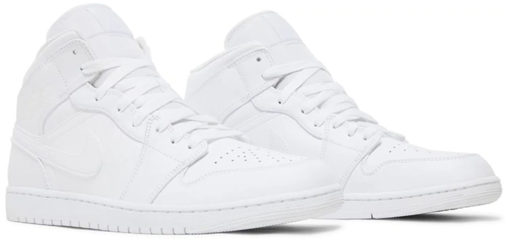 Jordan 1 Mid Triple White