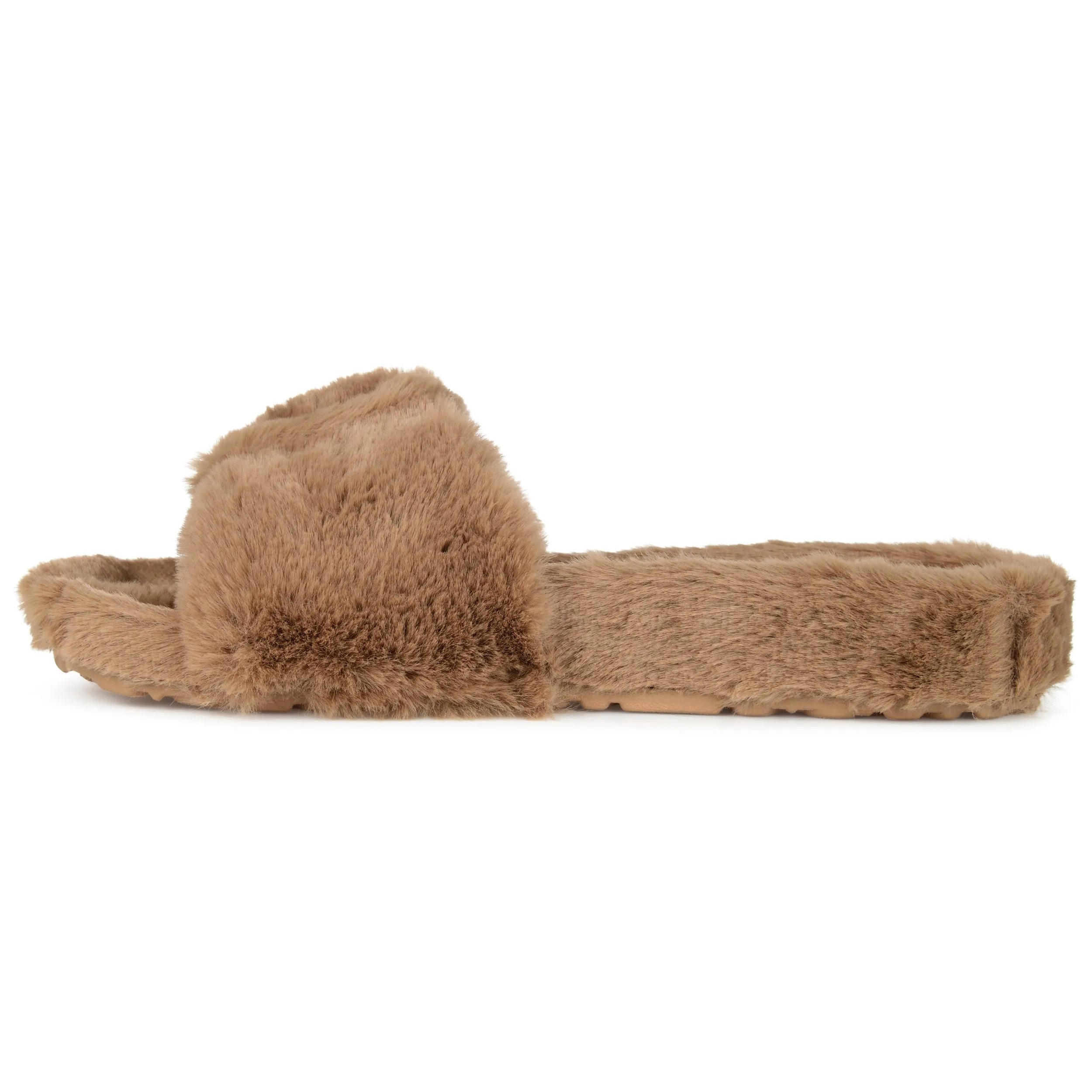 Journee Collection Women's Faux Fur Shadow Slipper