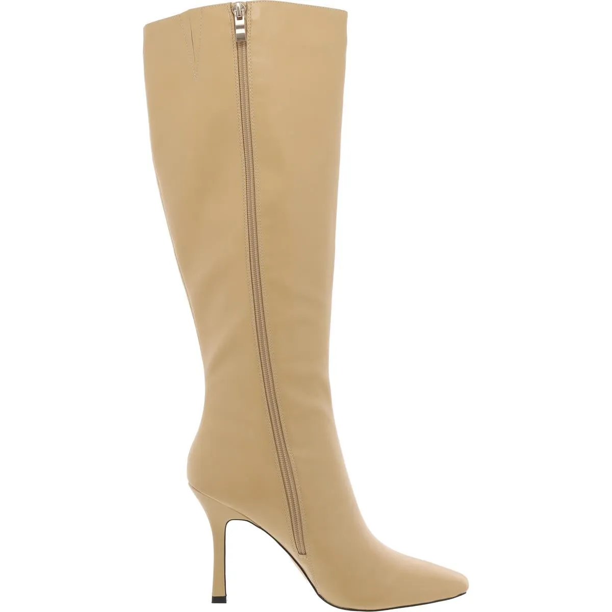 Kalani Womens Faux Leather Square Toe Knee-High Boots