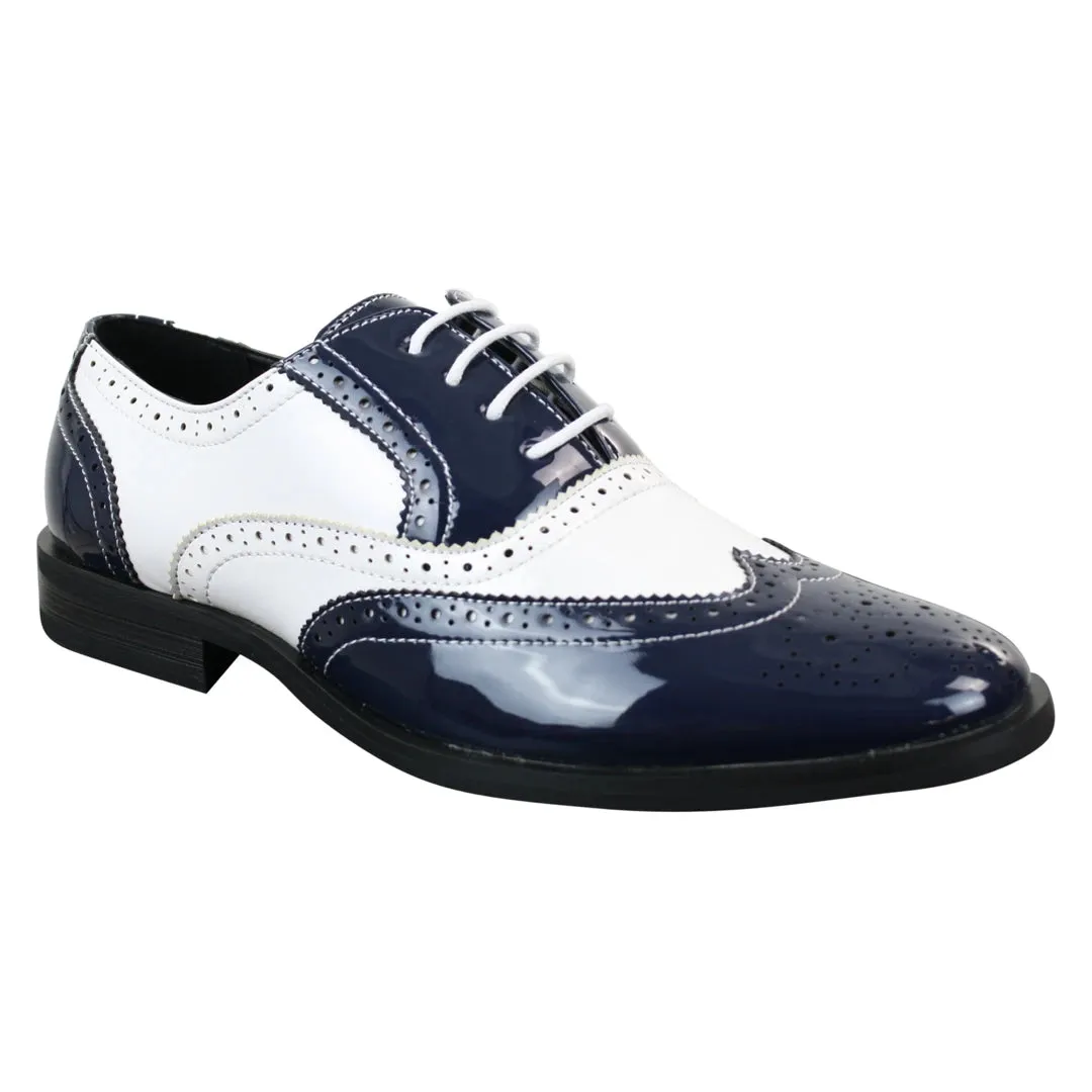 Lace Patent Brogue Shoes Gatsby