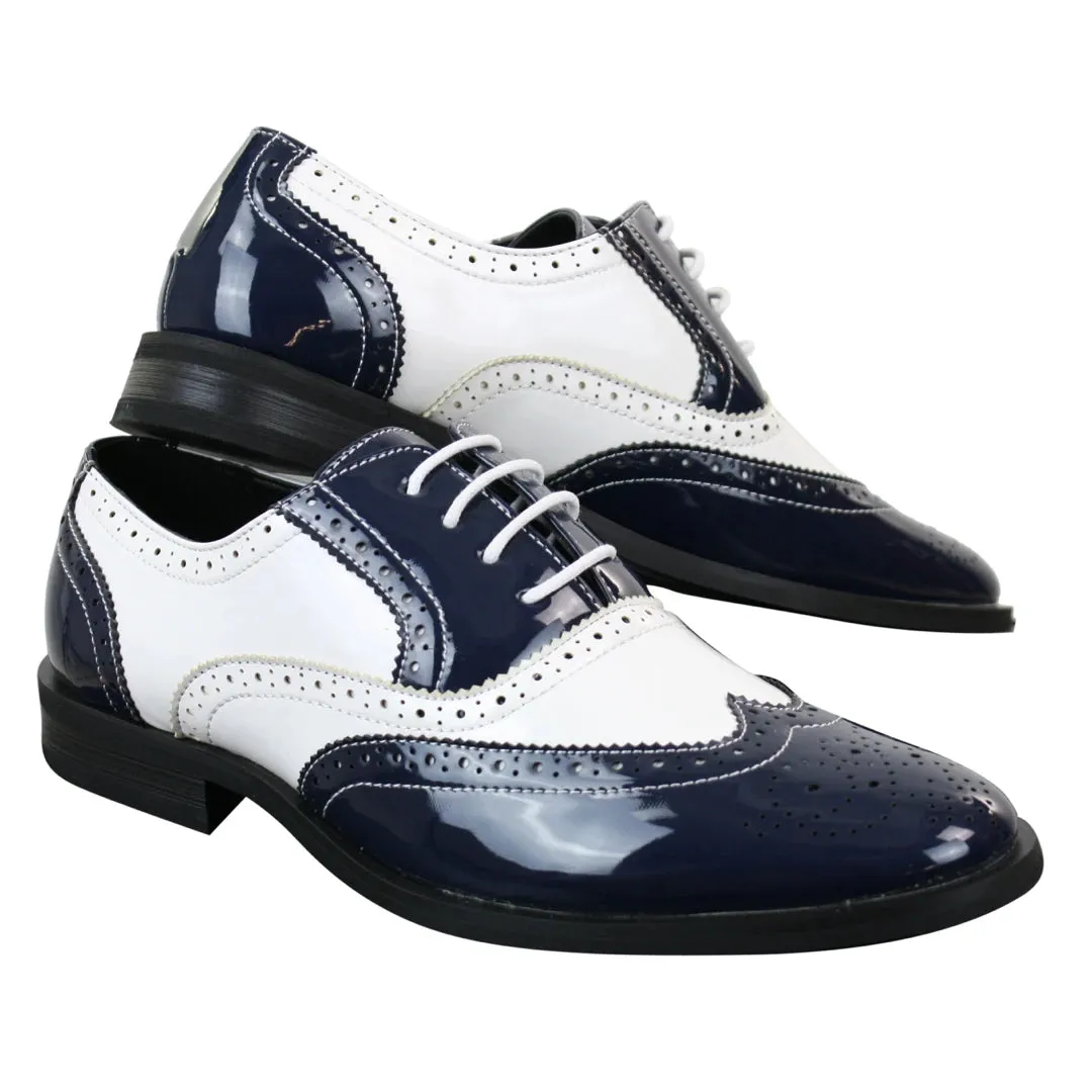 Lace Patent Brogue Shoes Gatsby