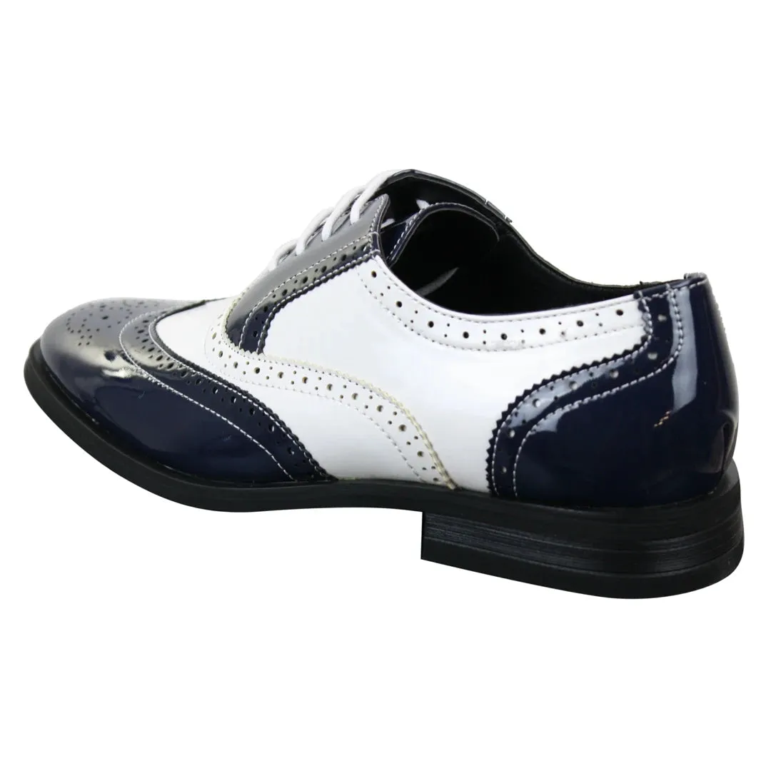 Lace Patent Brogue Shoes Gatsby