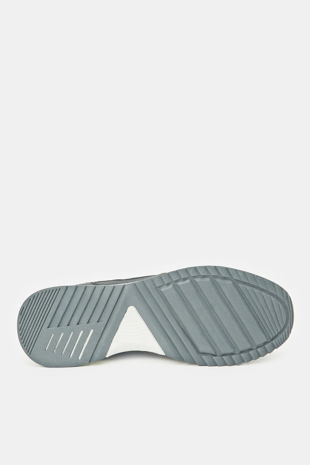 Men Black Material Block Sneakers