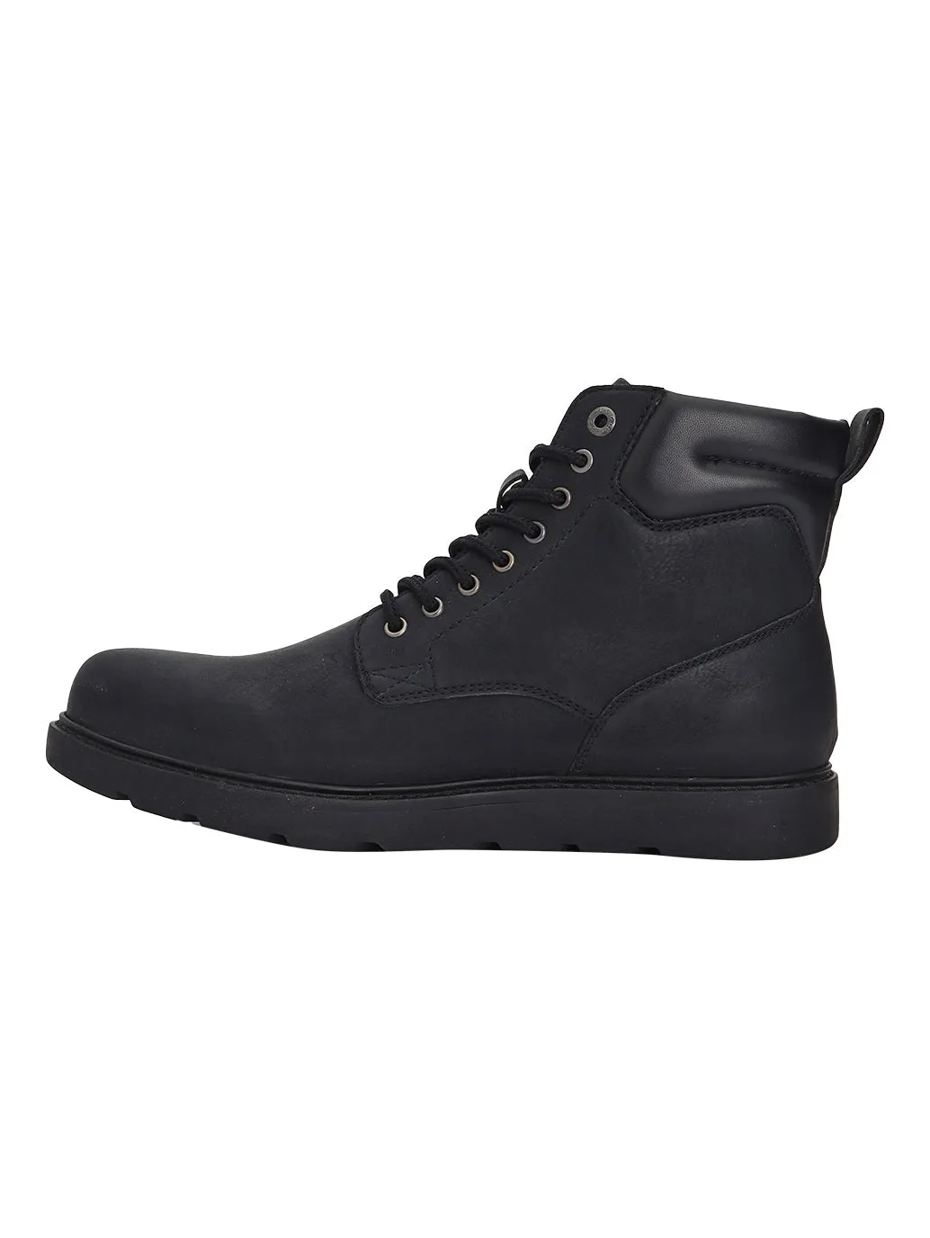 Men's Black Solid Boots