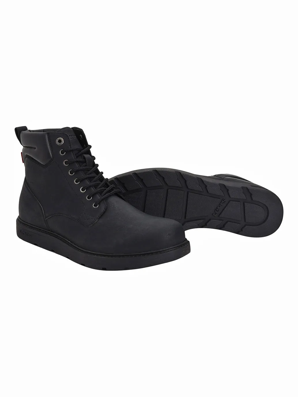 Men's Black Solid Boots
