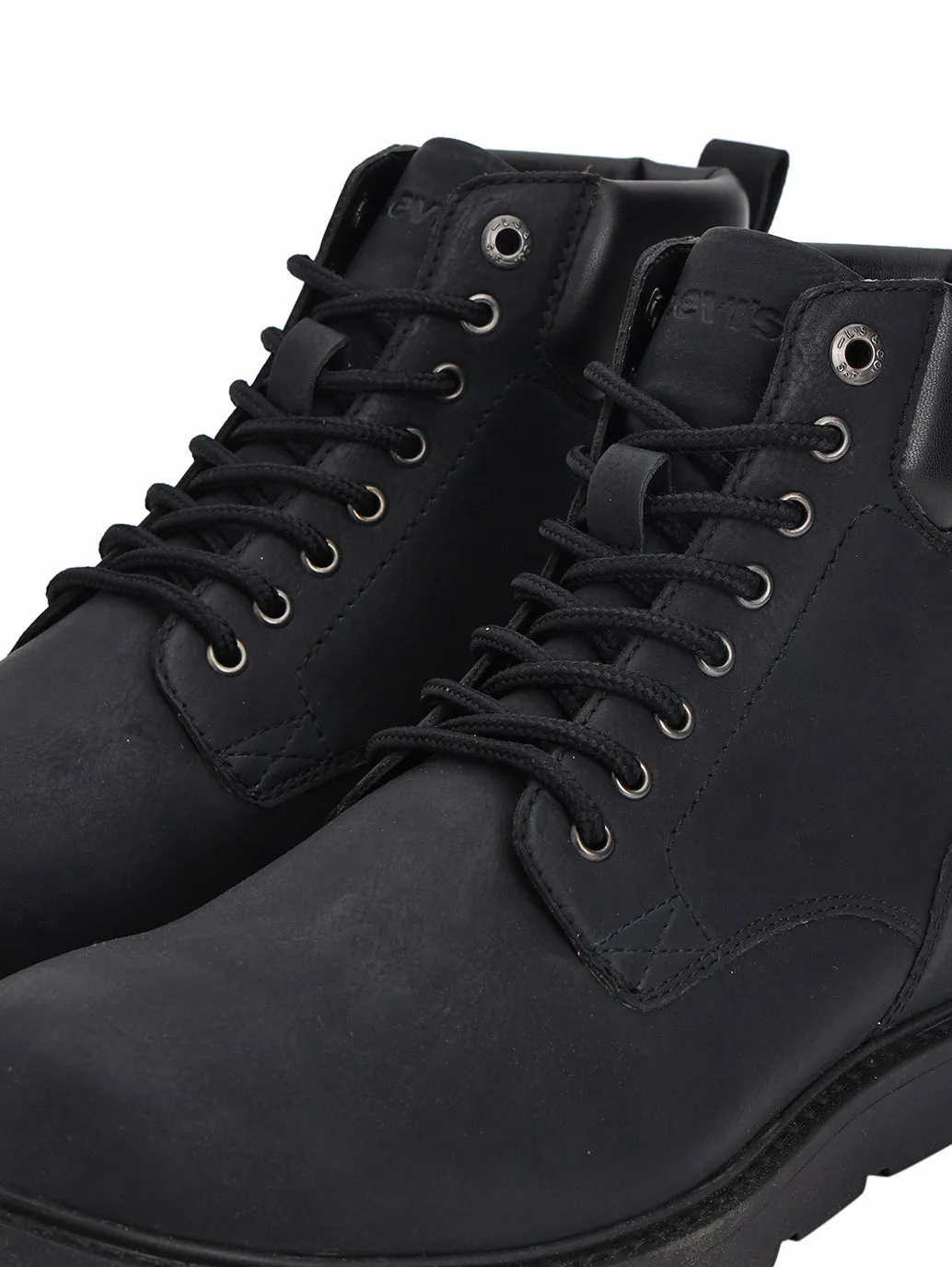 Men's Black Solid Boots