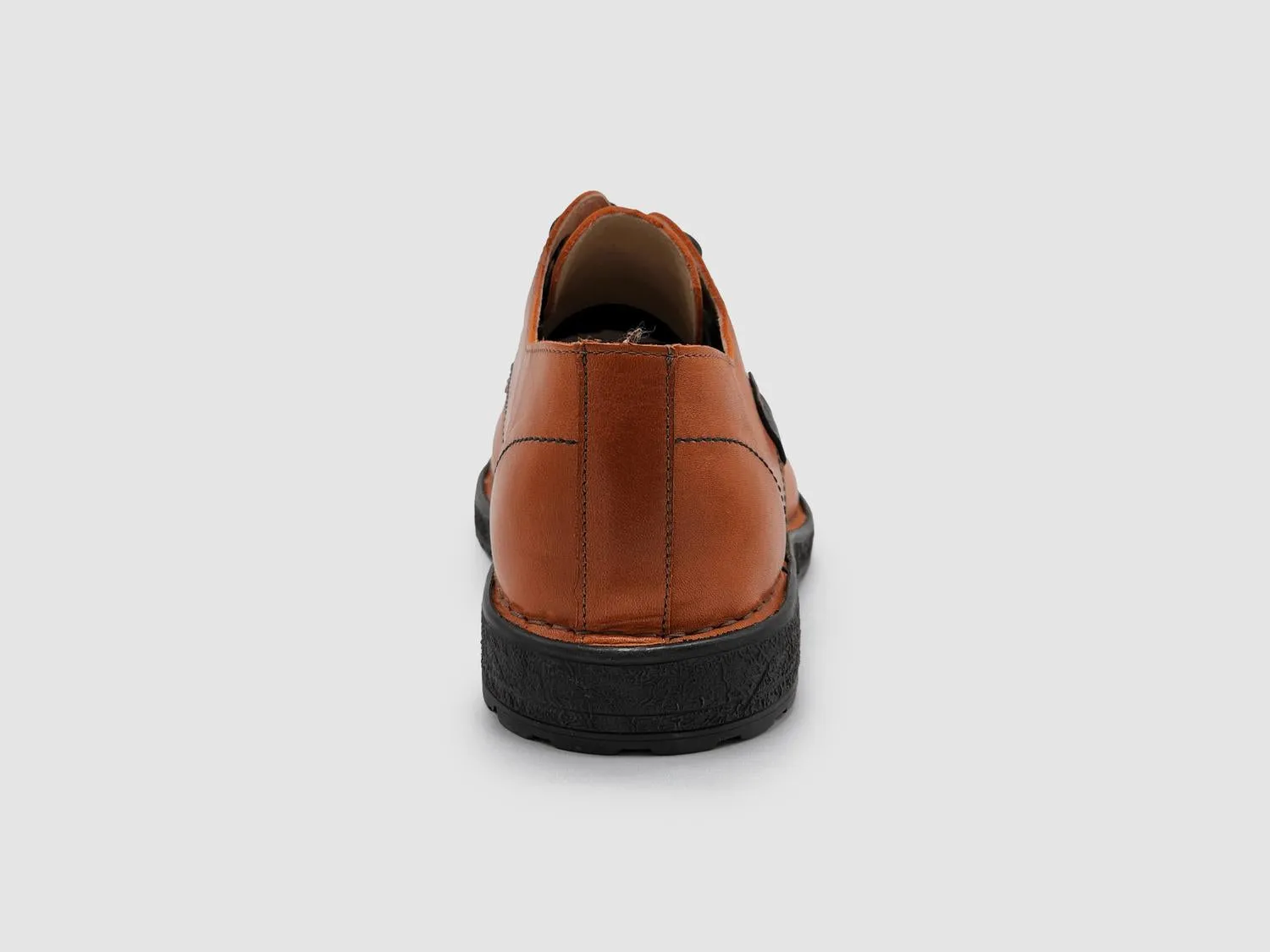 Men's Derby Leather Dress Shoes In Orange