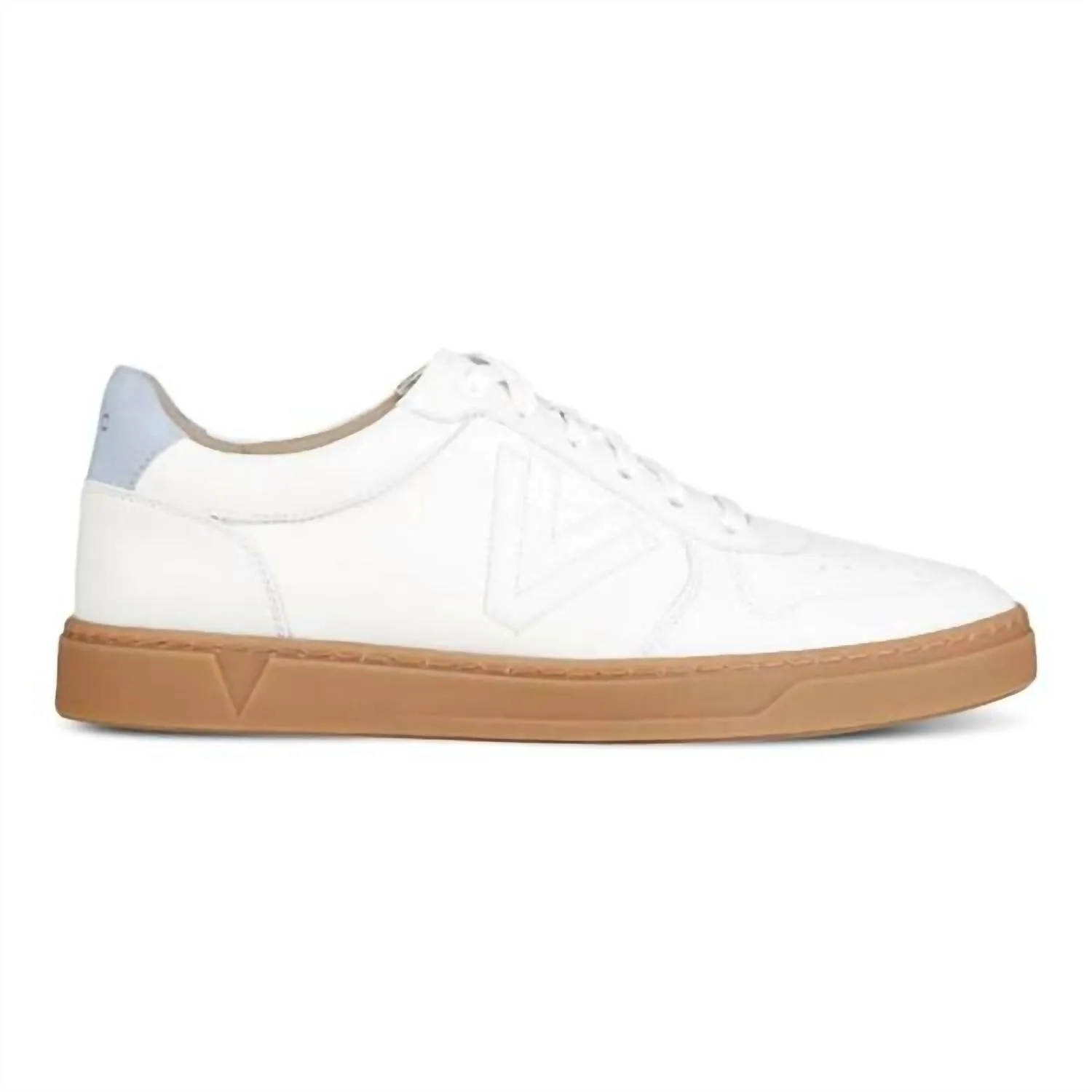 Men's Lucas Court Sneaker - Wide Width In White/skyway Blue