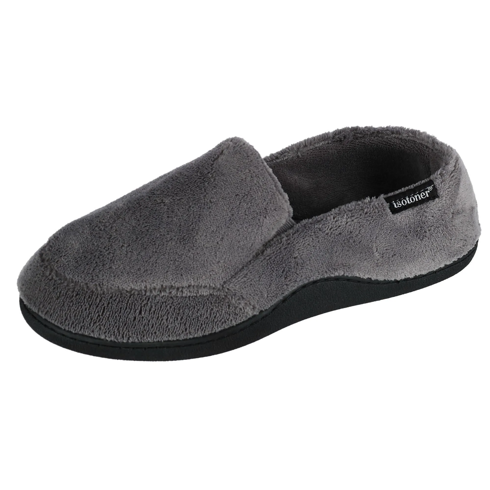 Men's Microterry Memory Foam Indoor/Outdoor Slip-On Slippers
