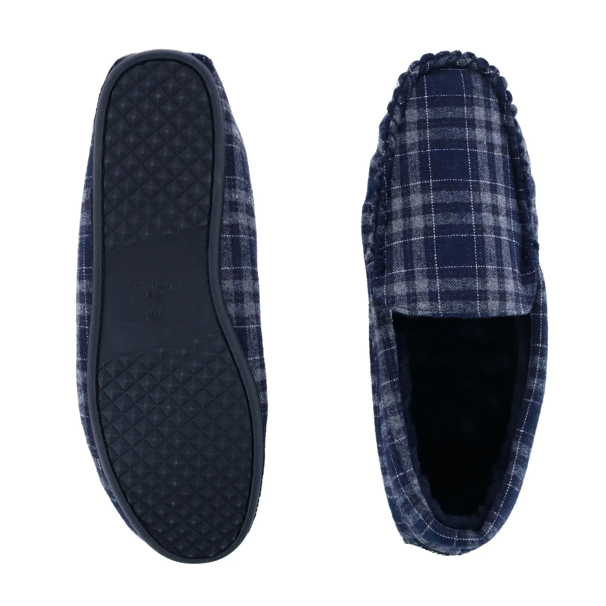 Men's Slip On Plaid Slipper