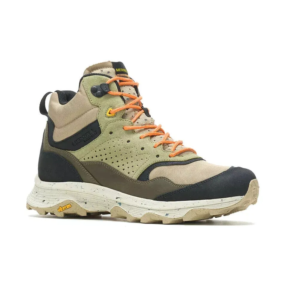 Merrell Speed Solo Mid J004535 Men 11.5 Clay Olive Waterproof Hiking Boot TF2695
