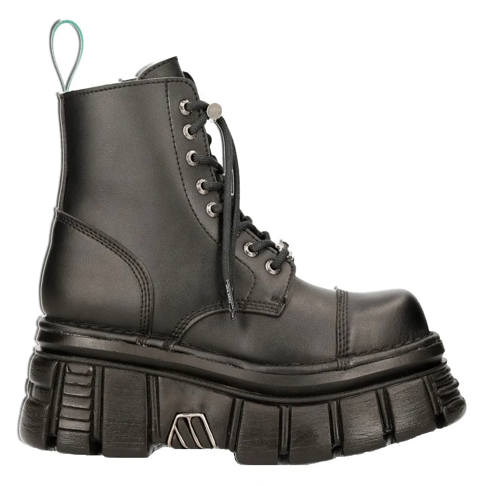 Newmili083 Vegan Boots Leather Platform Shoes