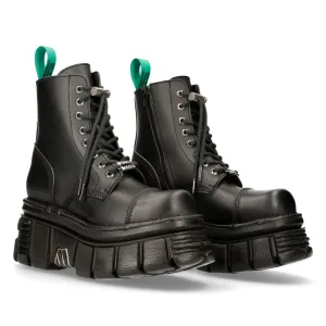 Newmili083 Vegan Boots Leather Platform Shoes