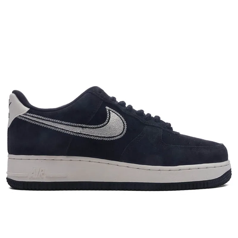 Nike Air Force 1 Low '07 LV8 Black Sail Embroidered Swoosh