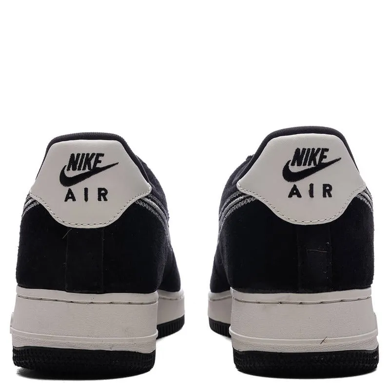 Nike Air Force 1 Low '07 LV8 Black Sail Embroidered Swoosh