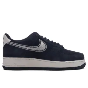 Nike Air Force 1 Low '07 LV8 Black Sail Embroidered Swoosh