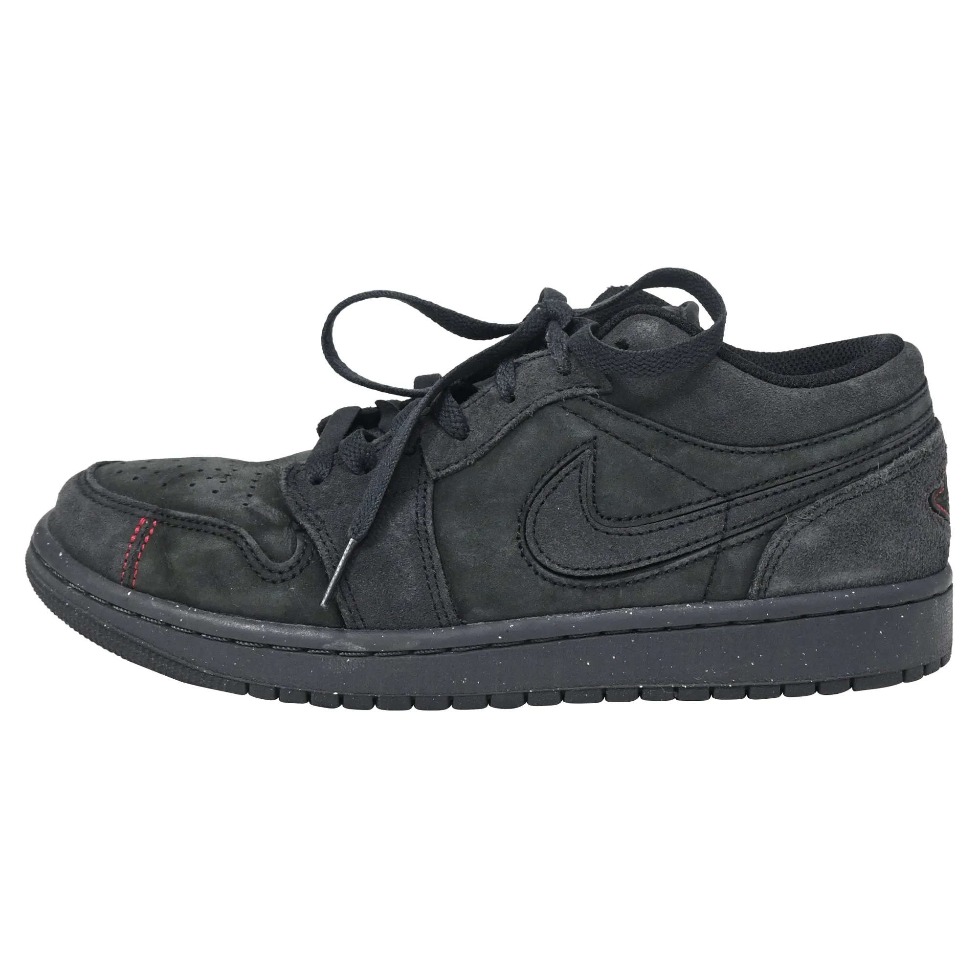 Nike Air Jordan 1 Low SE Craft Sneakers in Black Leather