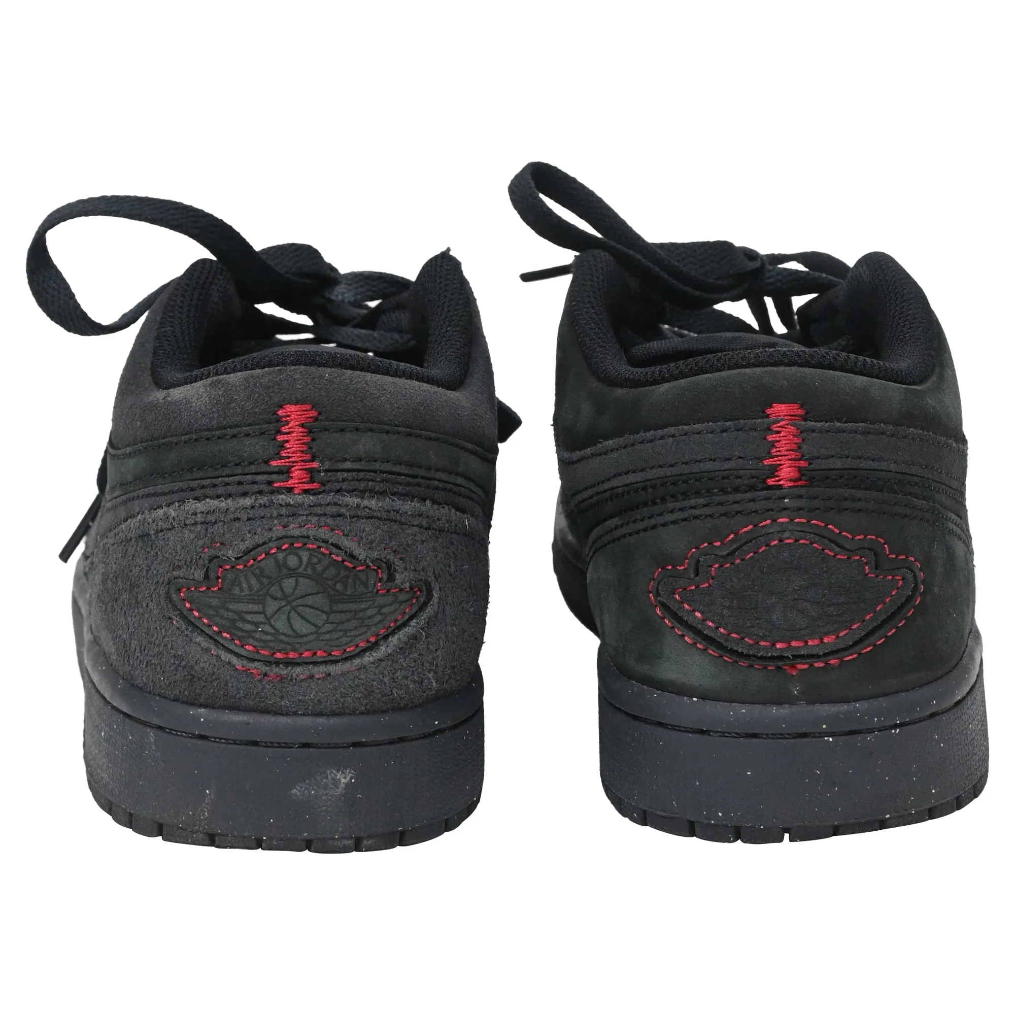 Nike Air Jordan 1 Low SE Craft Sneakers in Black Leather