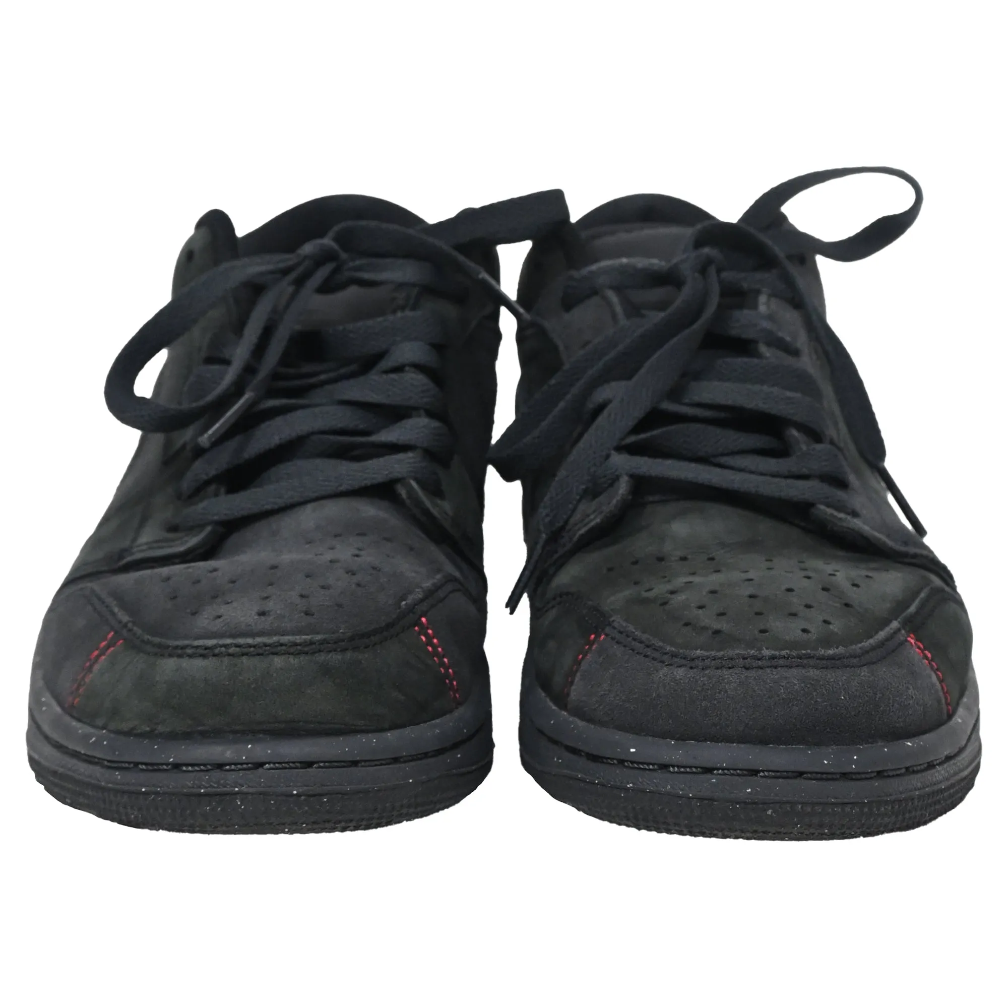 Nike Air Jordan 1 Low SE Craft Sneakers in Black Leather