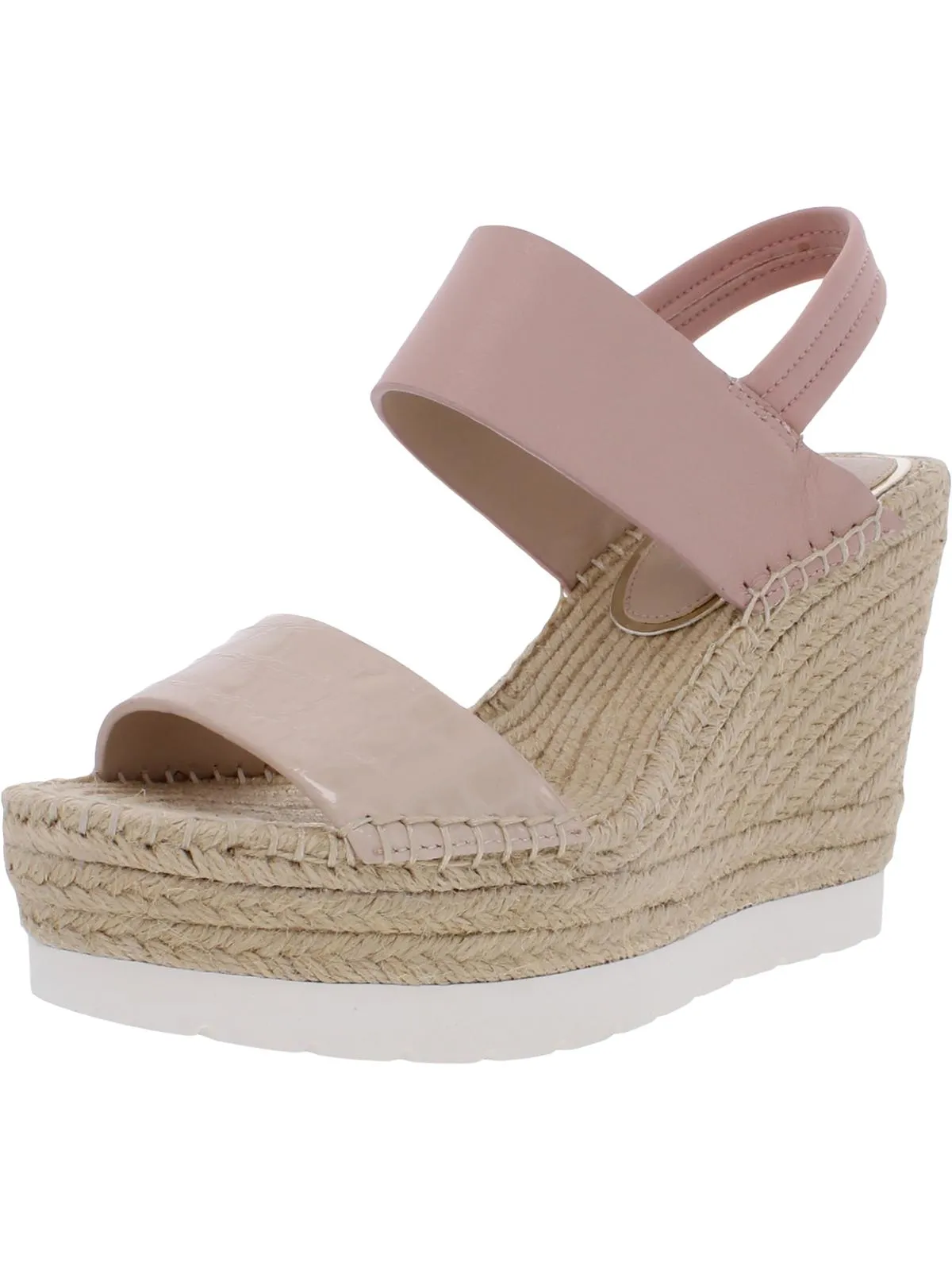 Oliva Simple EVA Womens Mixed Media Slingback Wedge Sandals