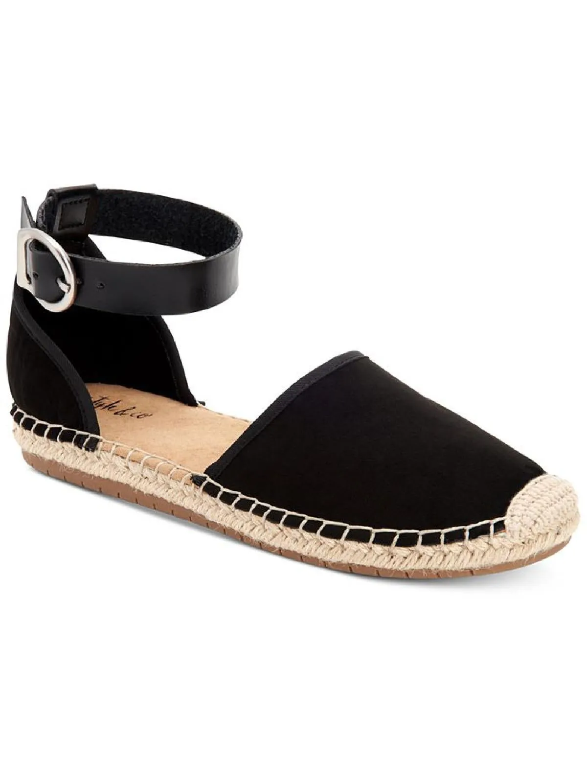 Paminna Womens Faux Suede Toe Cap Flat Sandals