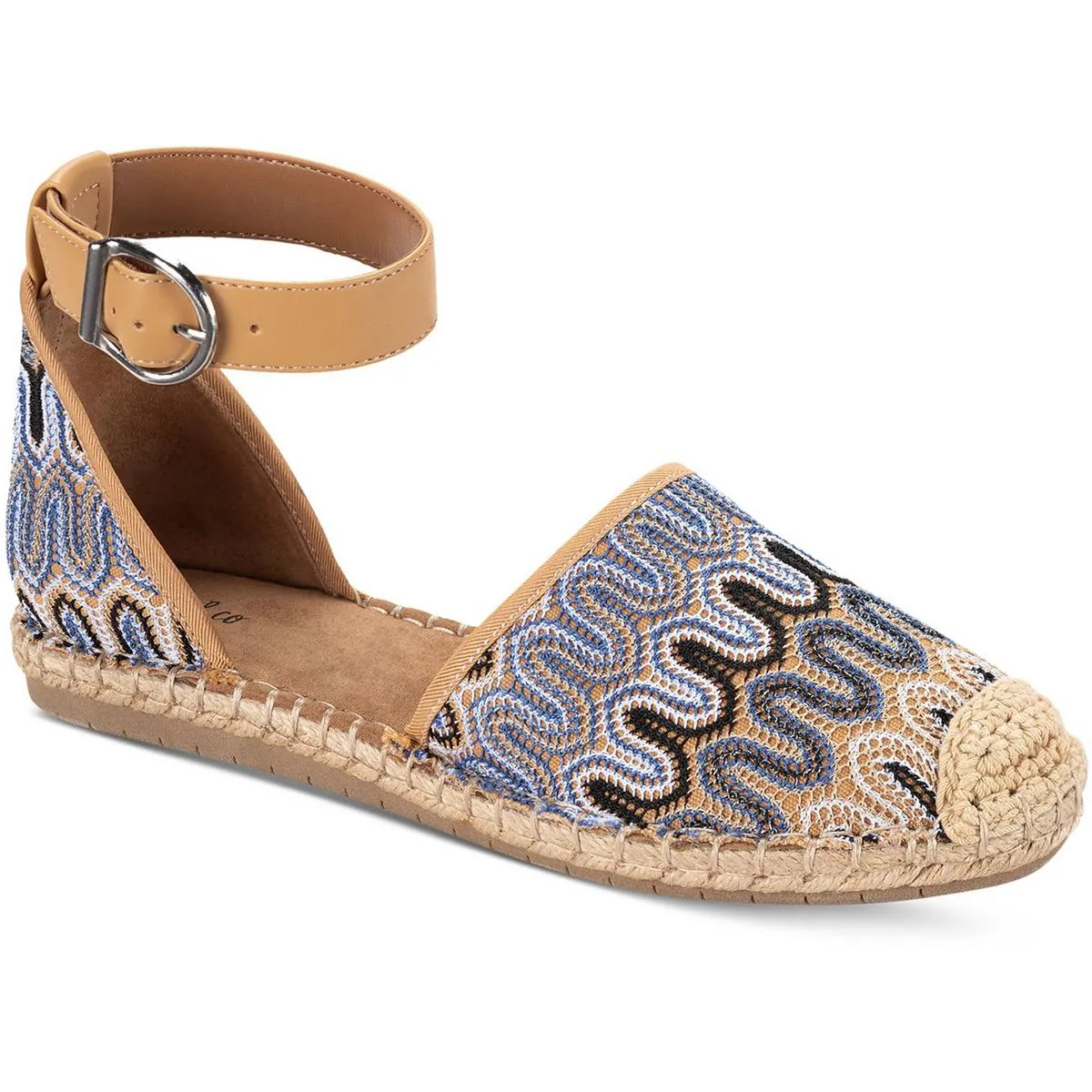 Paminna Womens Faux Suede Toe Cap Flat Sandals