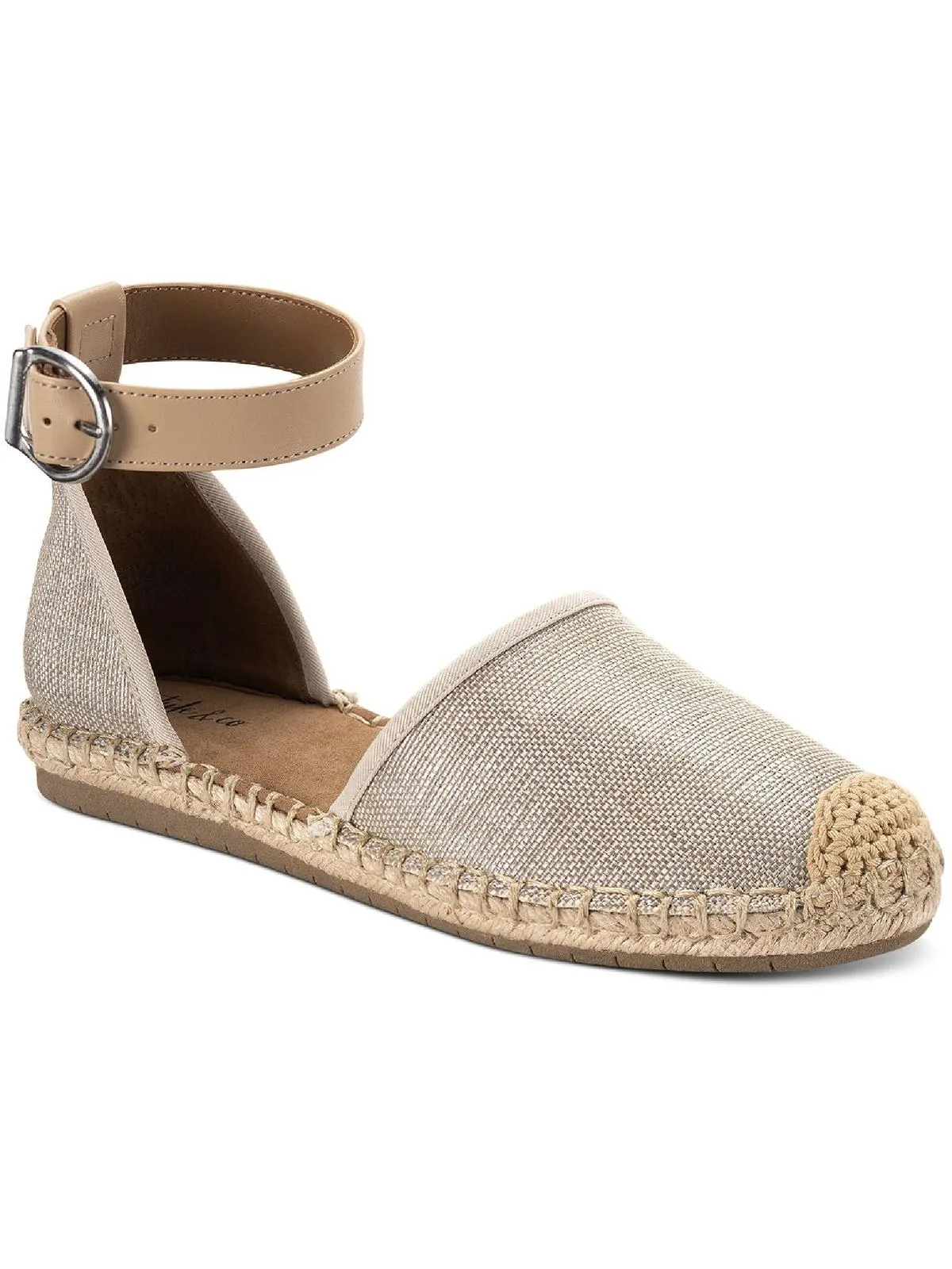 Paminna Womens Faux Suede Toe Cap Flat Sandals