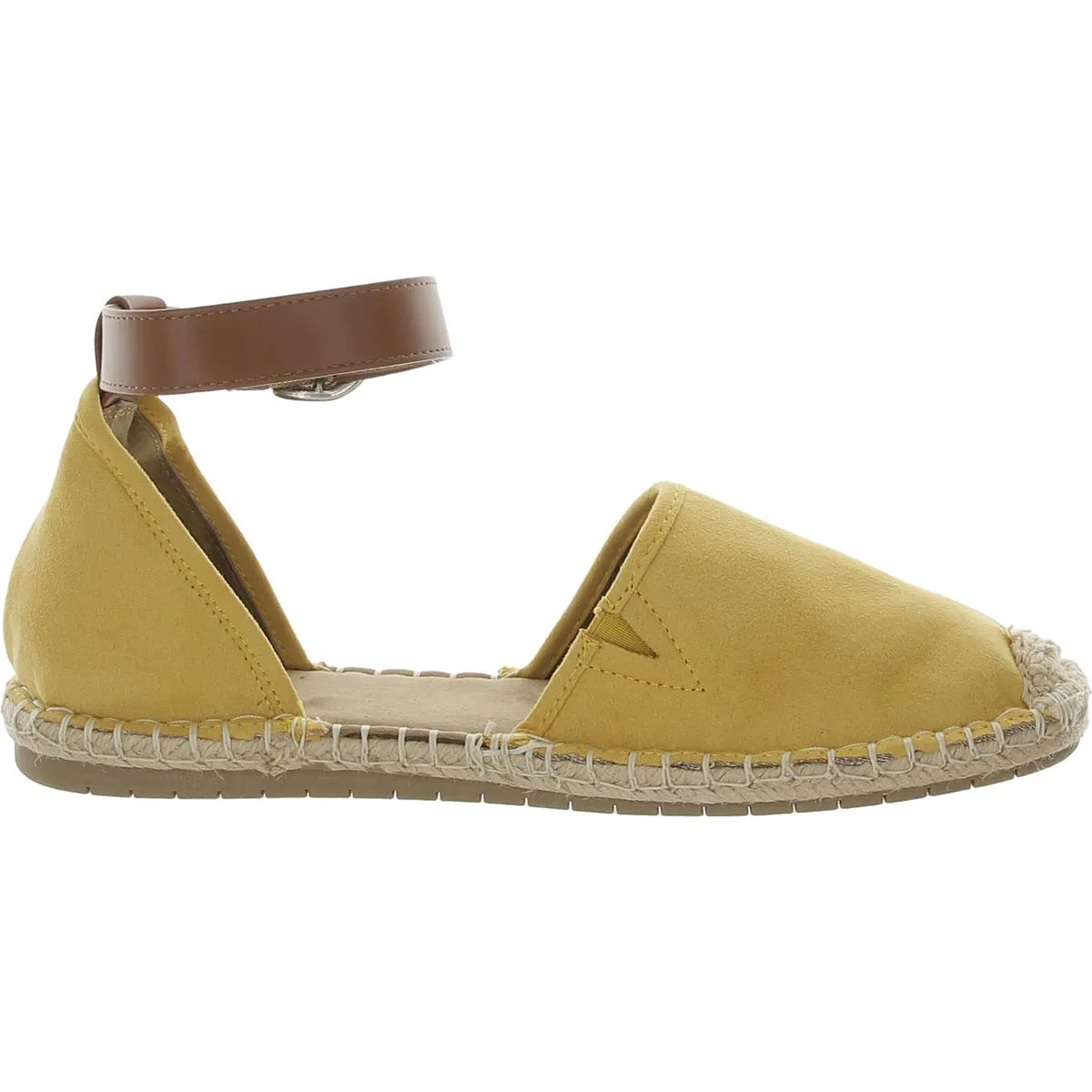 Paminna Womens Faux Suede Toe Cap Flat Sandals