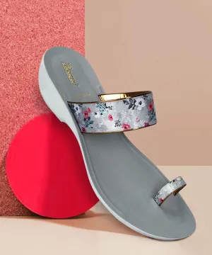 Paragon Women's Slip On Flat Grey Sandals | Durable Dailywear Sandals