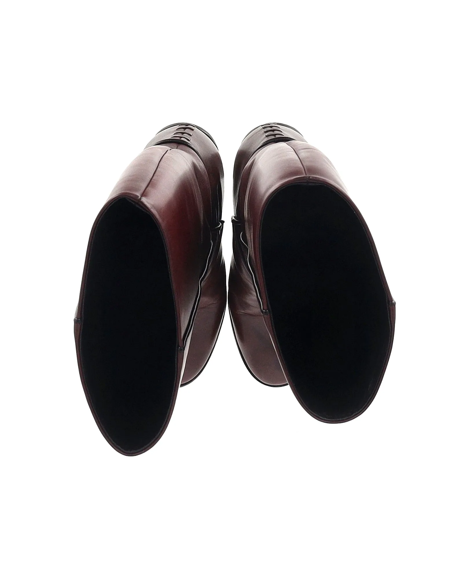 Proenza Schouler Knee Boots in Burgundy Leather
