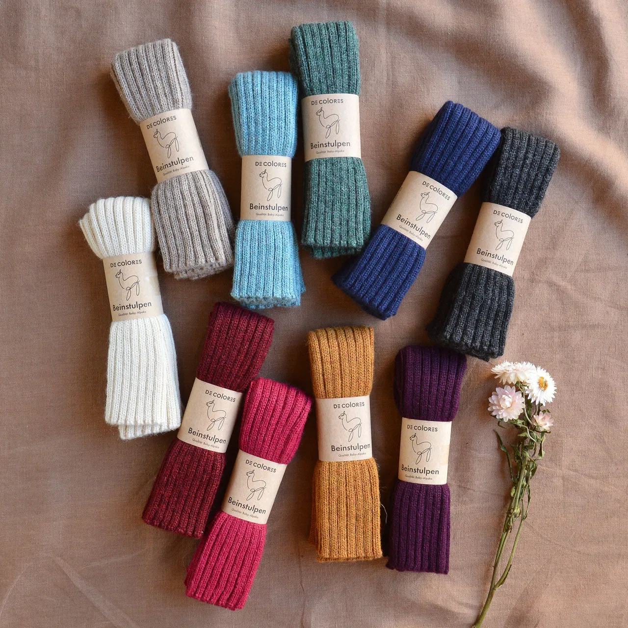 Ribbed Legwarmers - 100% Baby Alpaca (Kids-Adults)