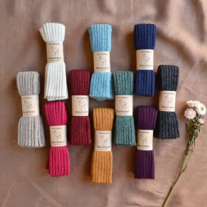 Ribbed Legwarmers - 100% Baby Alpaca (Kids-Adults)