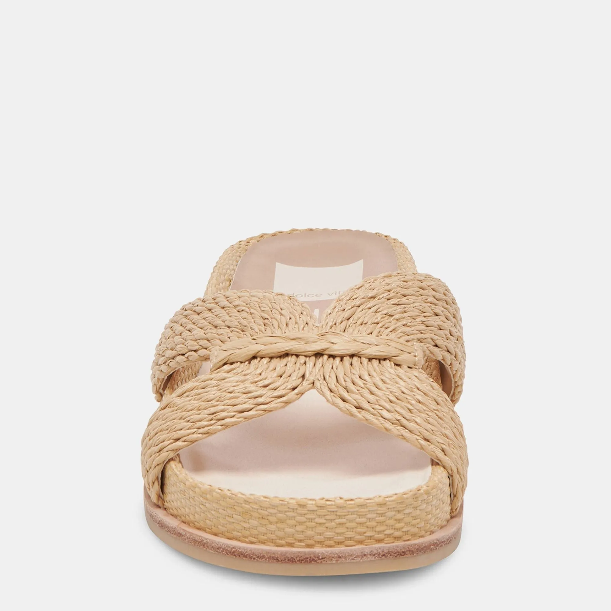 Selda Wide Sandals Lt Natural Raffia