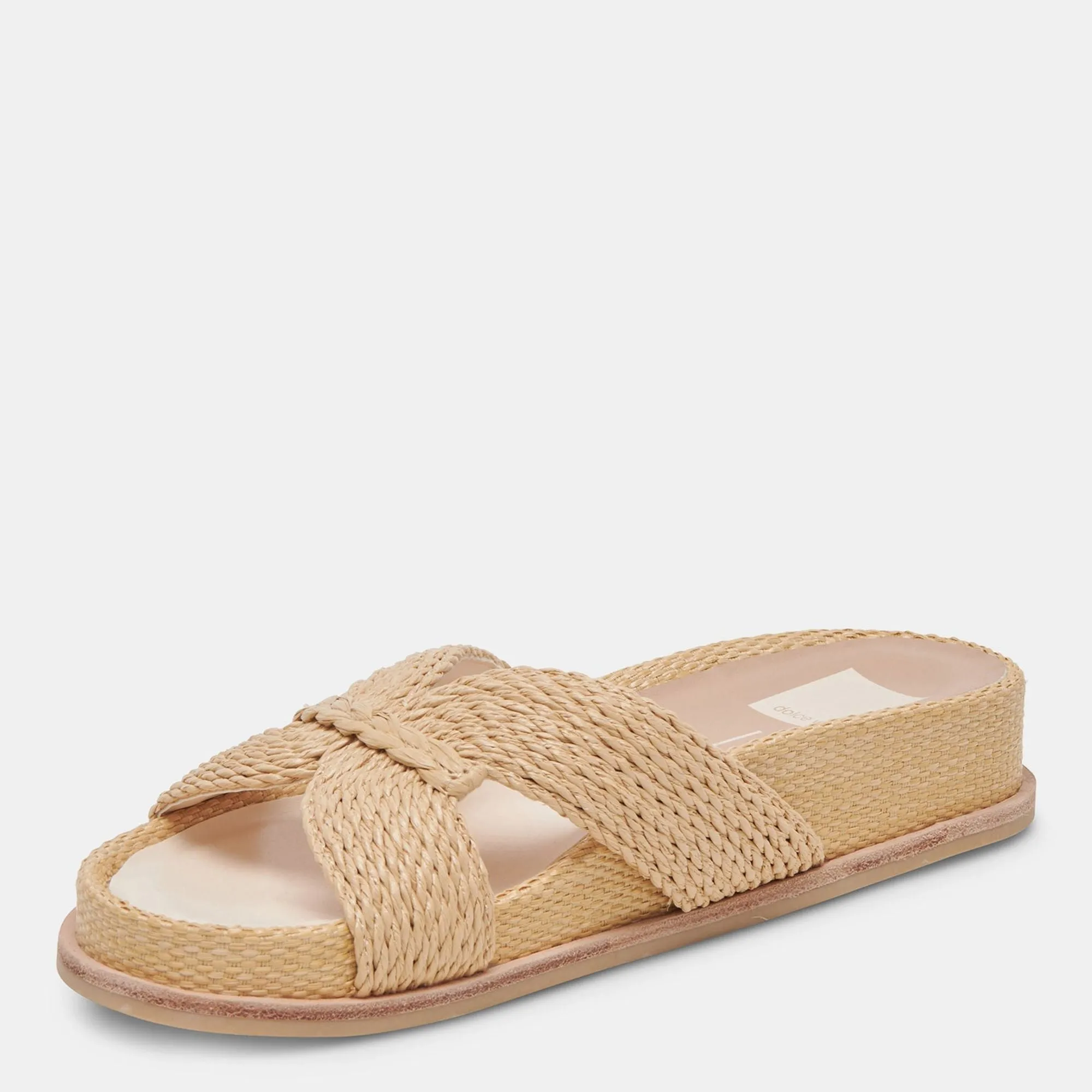 Selda Wide Sandals Lt Natural Raffia