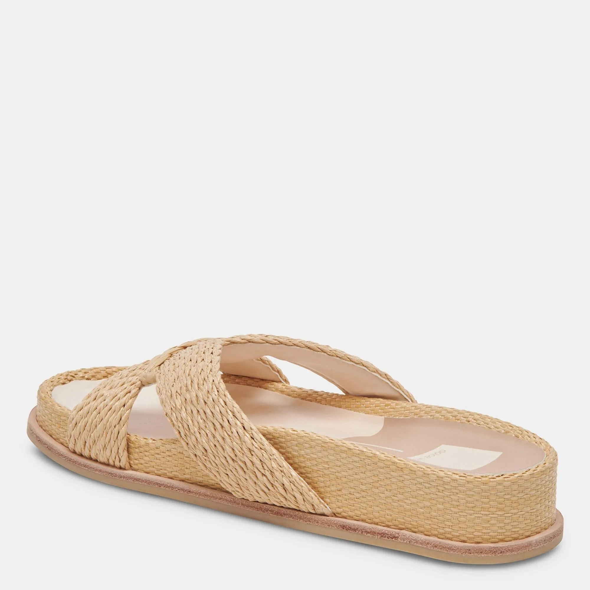 Selda Wide Sandals Lt Natural Raffia