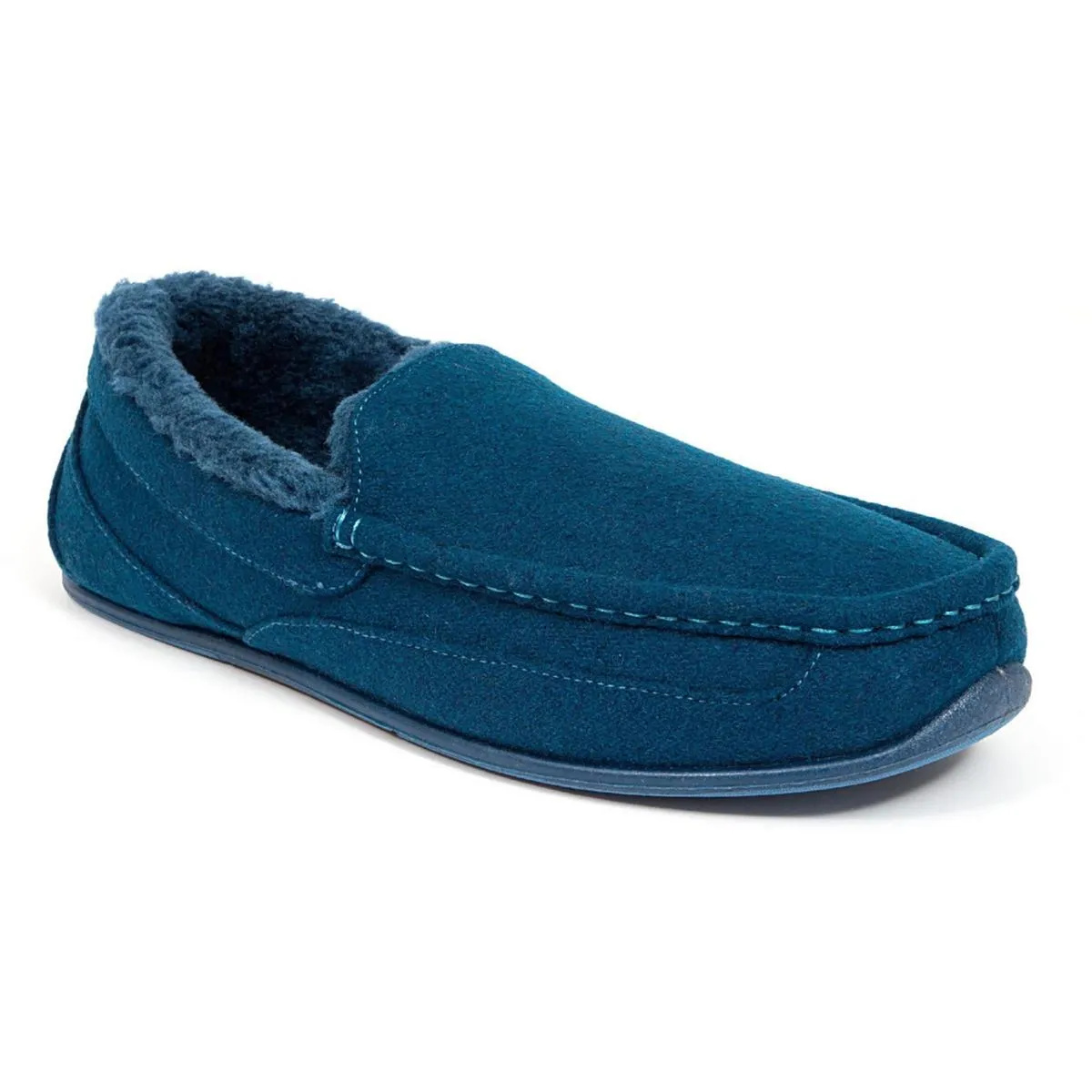 Spun Mens Comfort Insole Faux Fur Lined Loafer Slippers