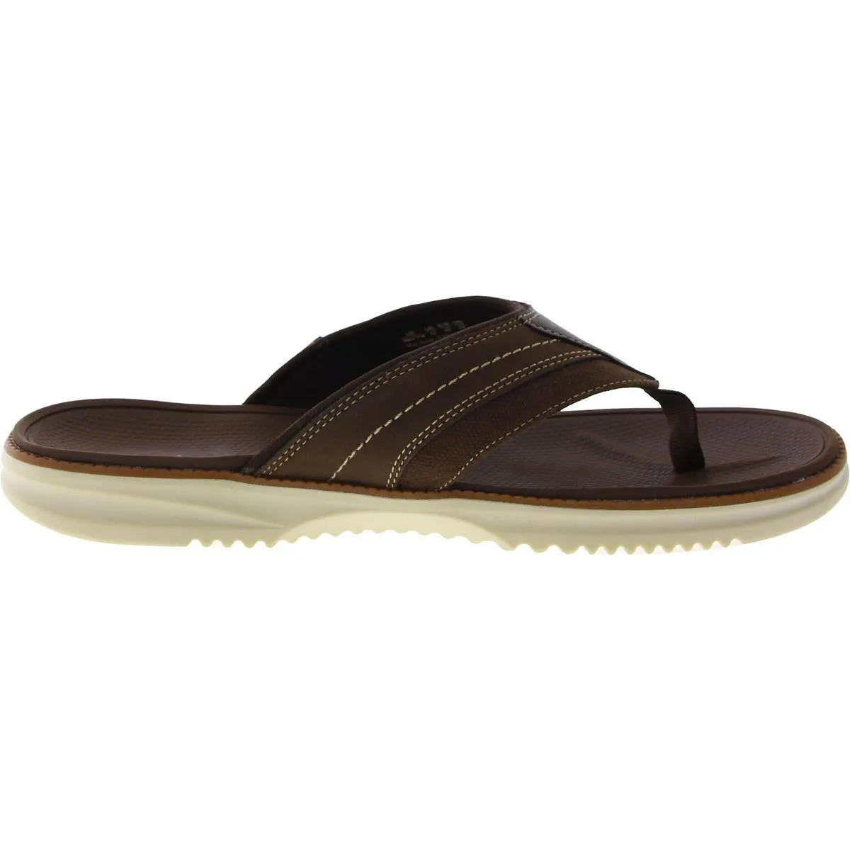 Sync In Mens Faux Leather Thong Flip-Flops
