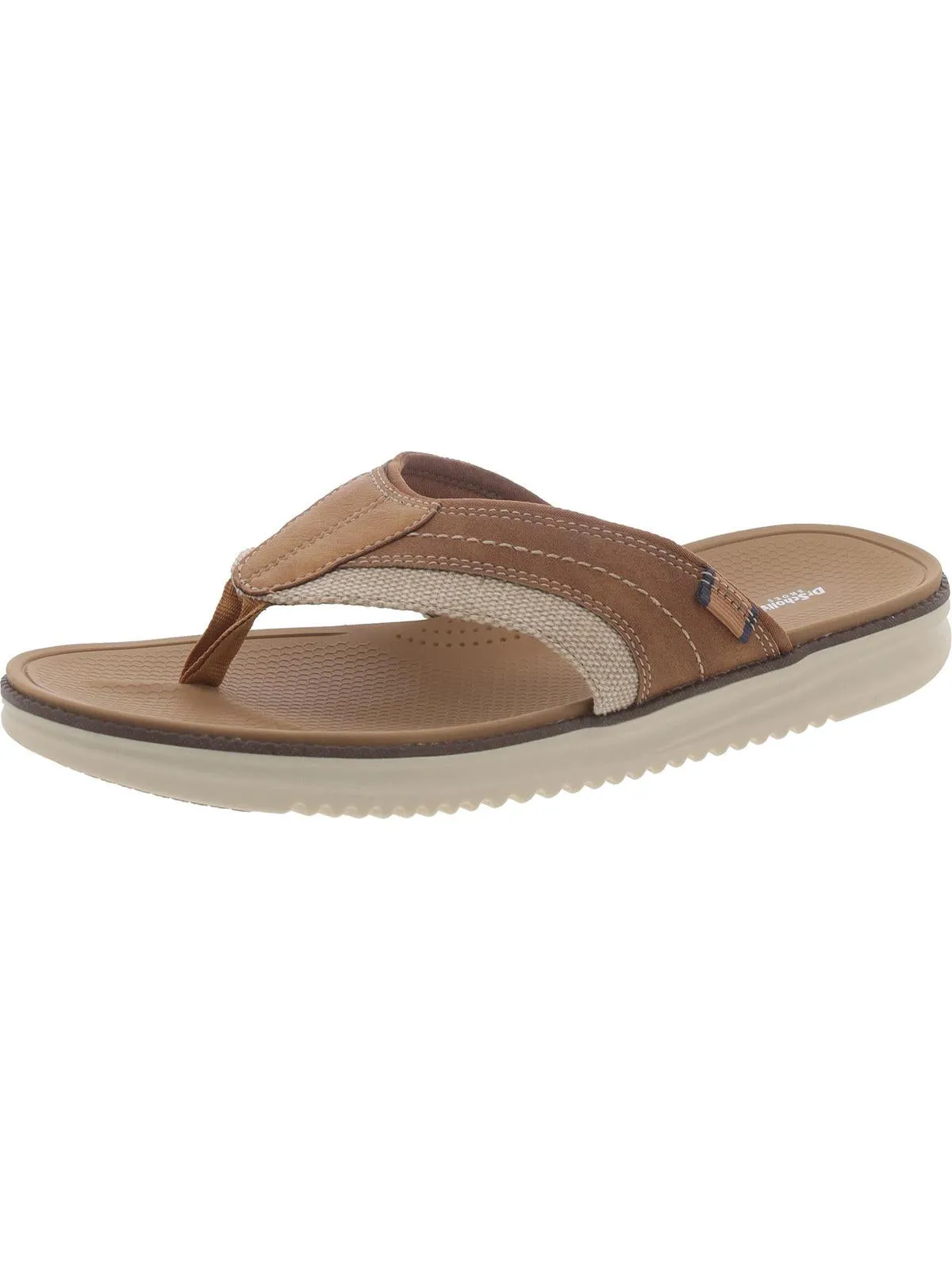 Sync In Mens Faux Leather Thong Flip-Flops