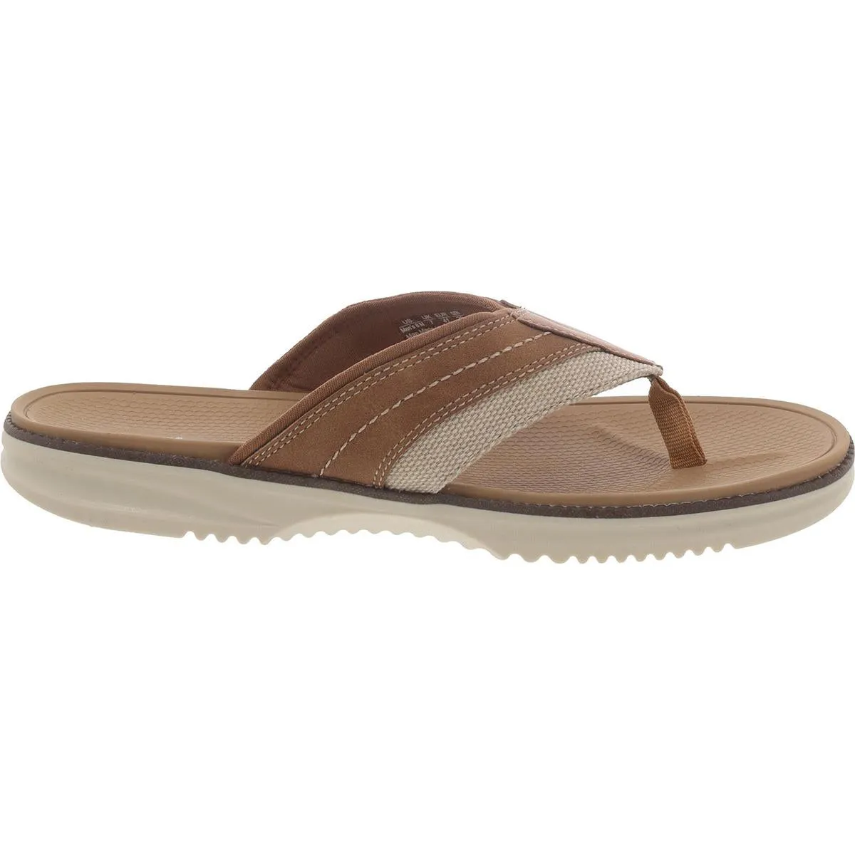 Sync In Mens Faux Leather Thong Flip-Flops