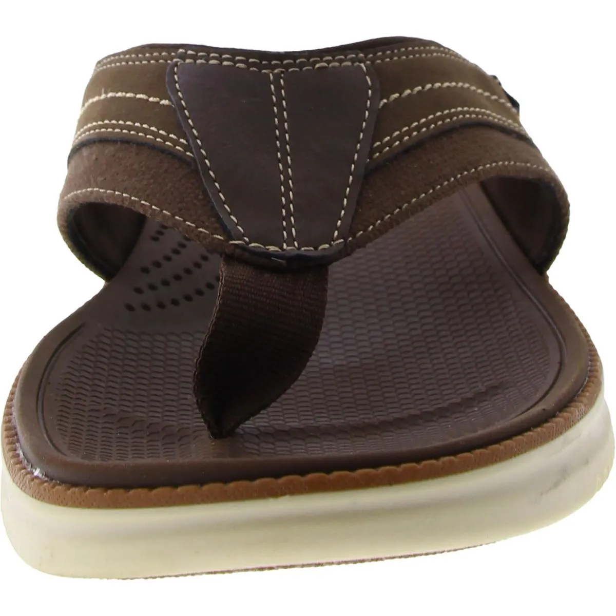 Sync In Mens Faux Leather Thong Flip-Flops