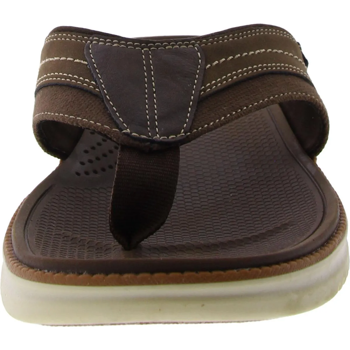 Sync In Mens Faux Leather Thong Flip-Flops