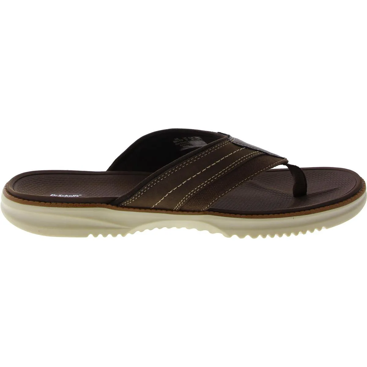 Sync In Mens Faux Leather Thong Flip-Flops