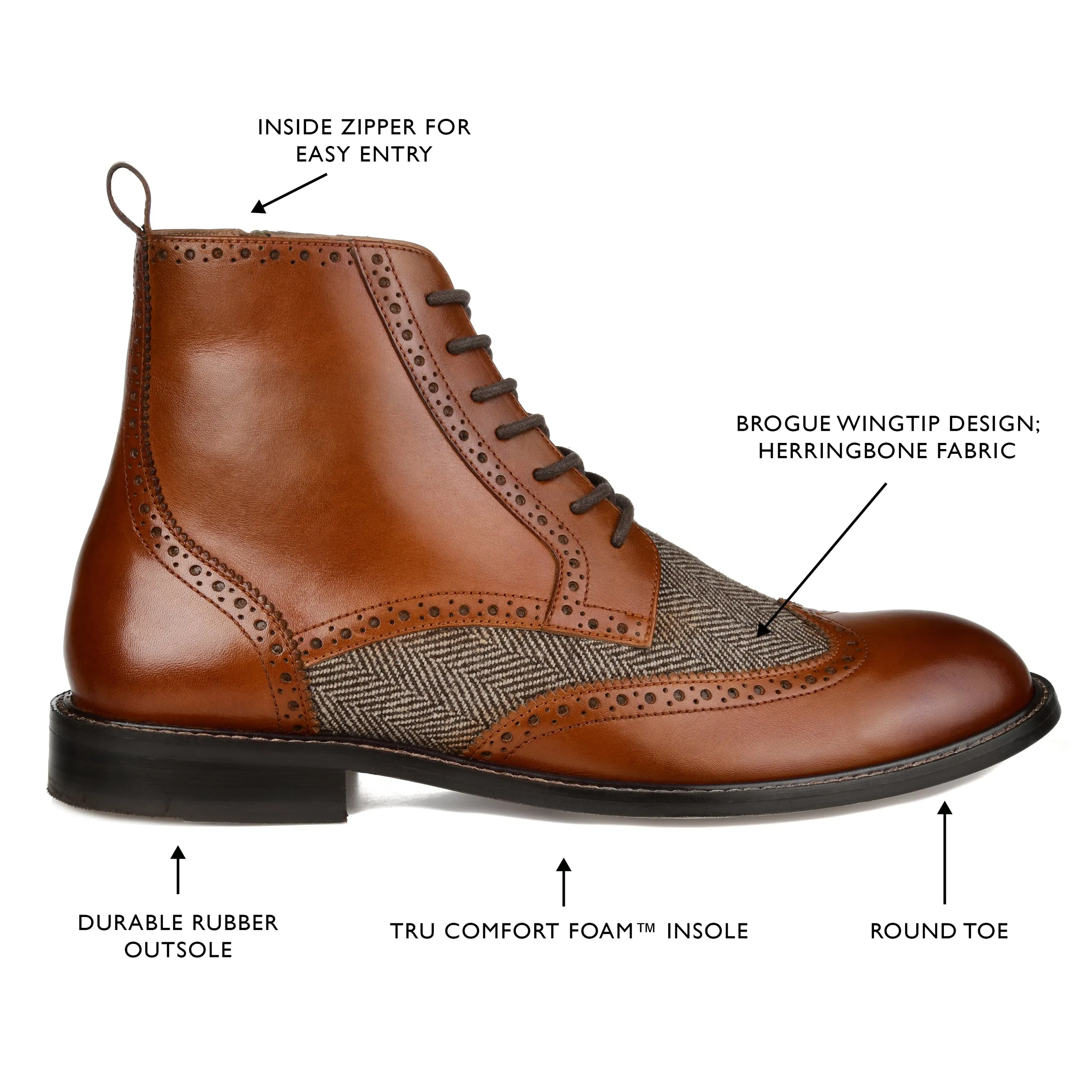 Thomas & Vine Jarett Wingtip Ankle Boot