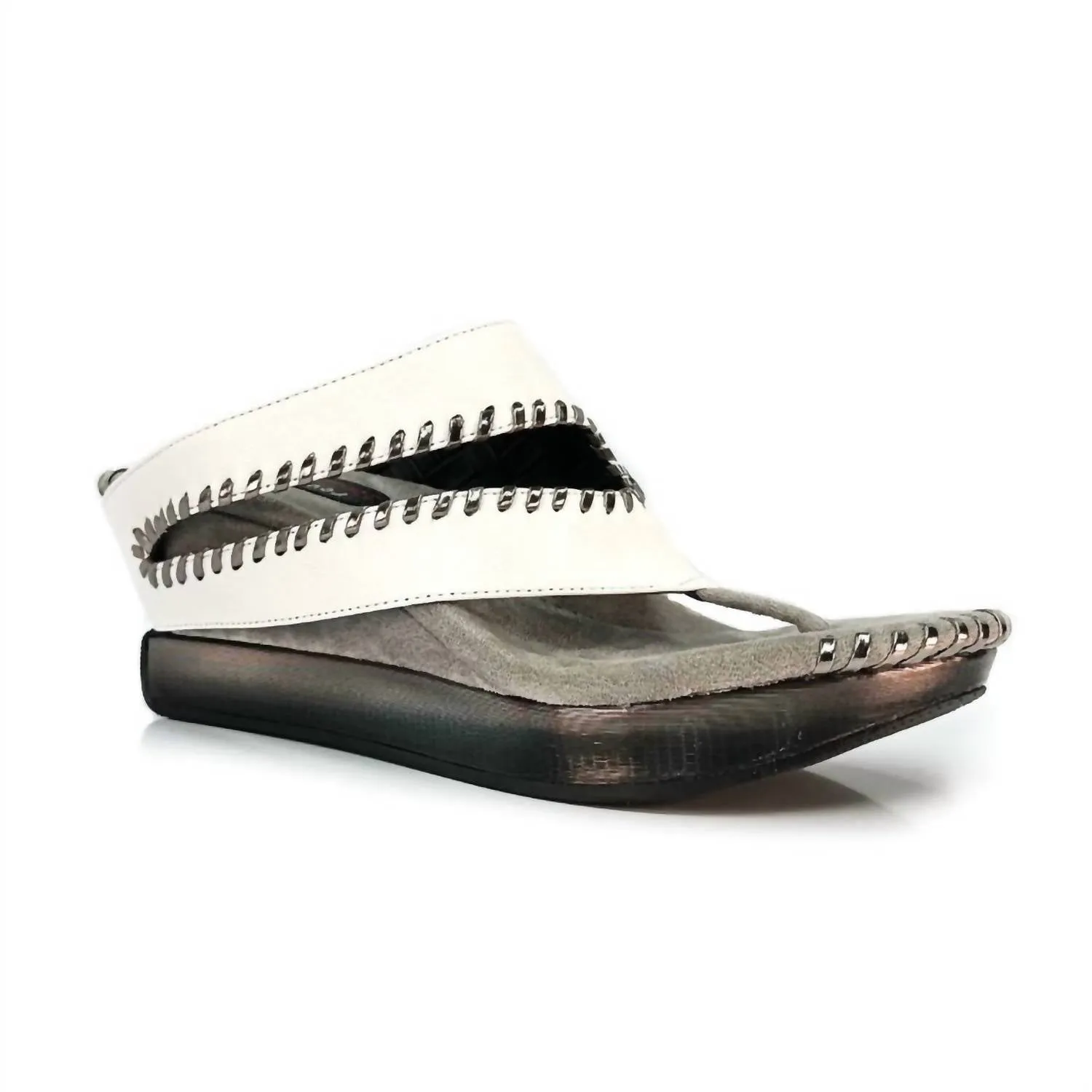 Tita Reversible Sandal In White/black