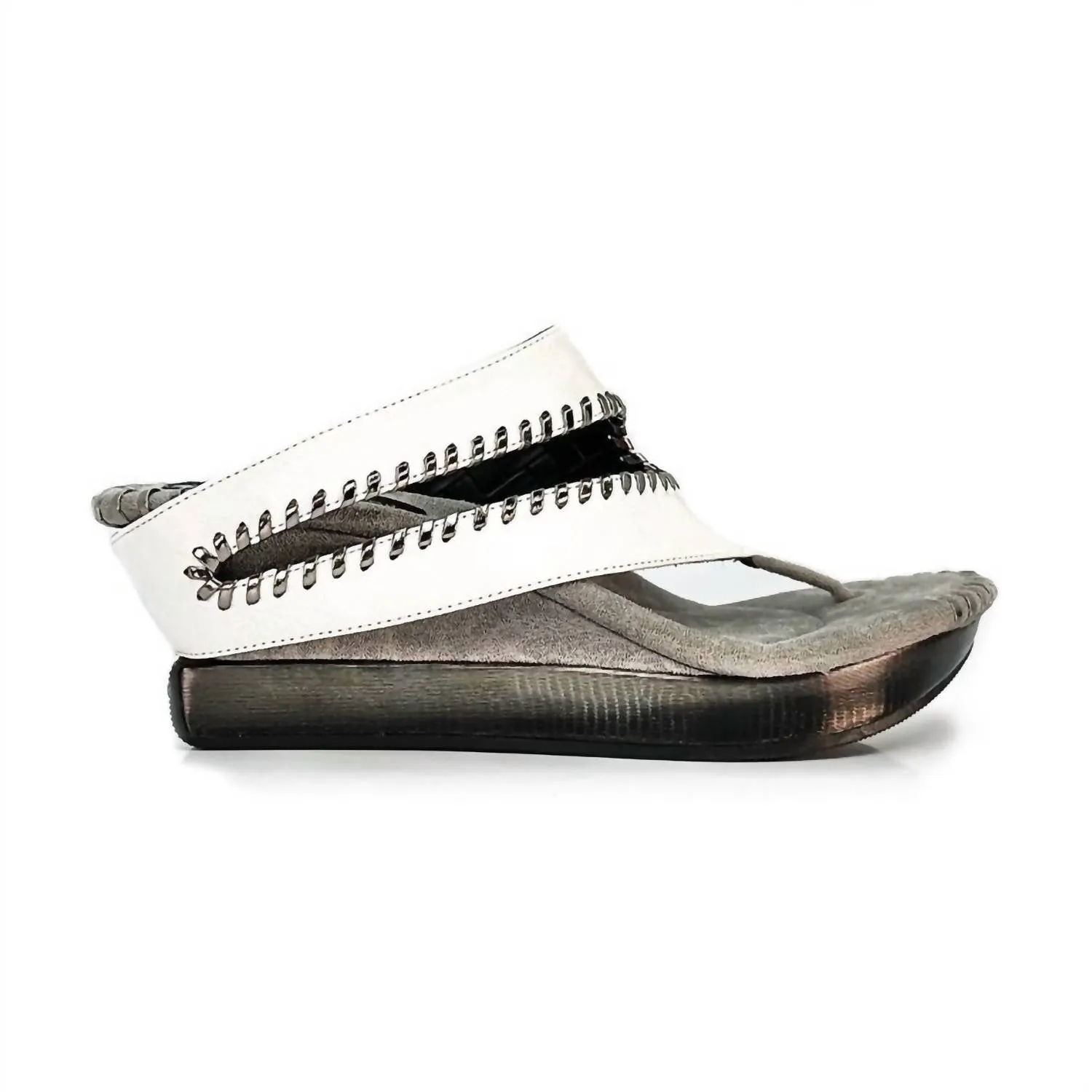 Tita Reversible Sandal In White/black